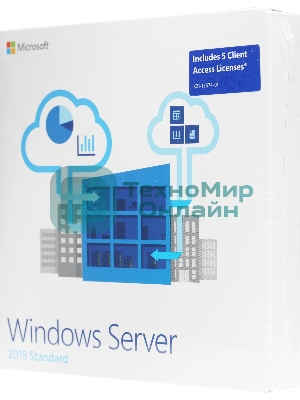 Операционная система Microsoft Windows Server 2019 Std 5 Clt 64 bit Eng BOX (P73-07680)
