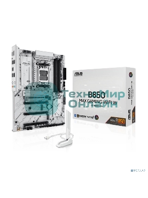 Материнская плата ASUS B850 MAX GAMING WIFI W, AM5, AMD B850, 4xDDR5, 4xSATA, 3xM.2, 1xPCIe 5.0 x16, 1xPCIe 4.0 x4, 2xPCIe 3.0 x1, 1xDisplayPort, 1xHDMI, 1x2.5Gb LAN, Wi-Fi 6E, Bluetooth 5.3, 1xUSB-C 10Gbps, 3xUSB-A 10Gbps, 2xUSB-A 5Gbps, 2xUSB-A 2.0, 3x3.5 мм, 7.1, ATX
