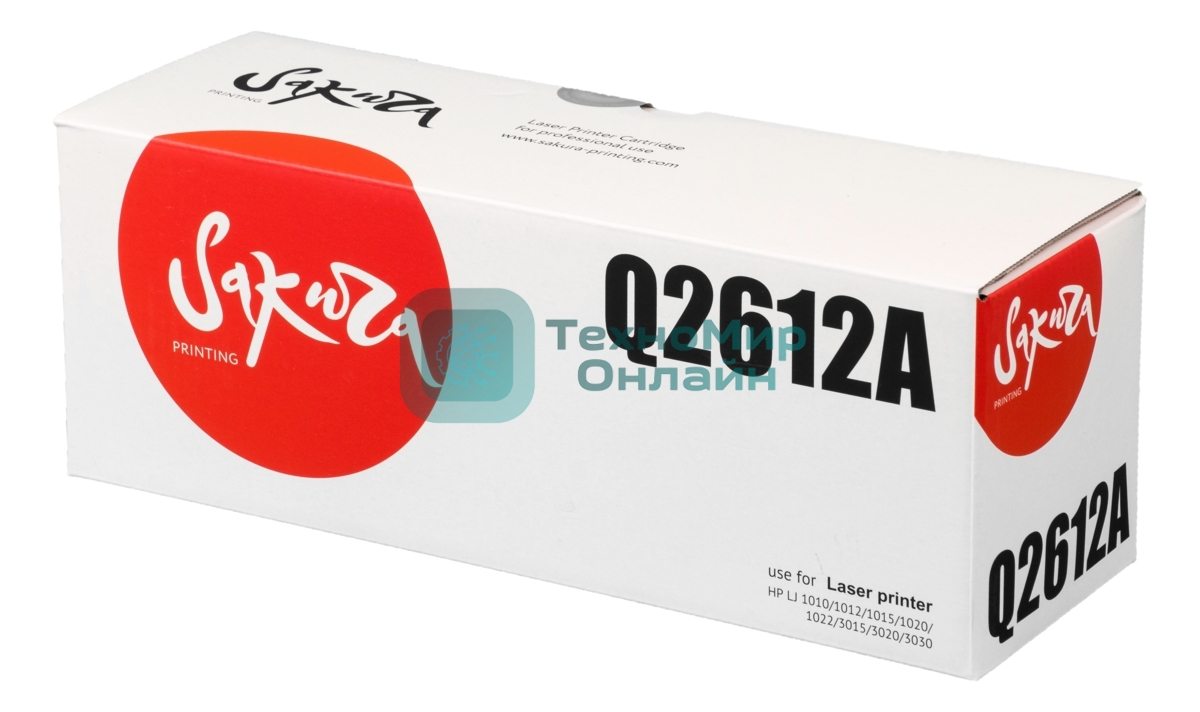 Картридж лазерный Sakura Q2612A для HP LJ 1010/1012/1015/1020/1022/3015/3020/3030, черный, 2000 к.