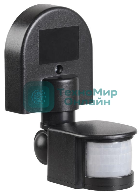Детектор движения ДД 008 1100Вт угол обз. 180град. дальн. 12м IP44 черный IEK LDD10-008-1100-002