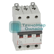 Выключатель автоматический Legrand DX3 3P 25A (С) 6000/10kA