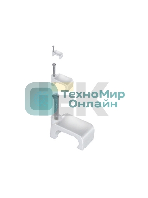 Скоба креп. прям. 6 мм с гвозд. (уп. 100 шт) IEK USK21-06-100