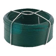 Проволока с ПВХ покрытием Сибртех, зеленая 1,2 мм, длина 50 м