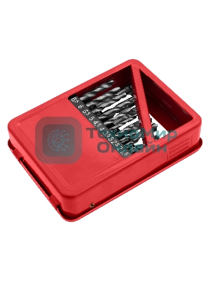 Набор сверл Matrix по металлу 1-10 мм hss 19 шт метал. коробка цил. хвостовик