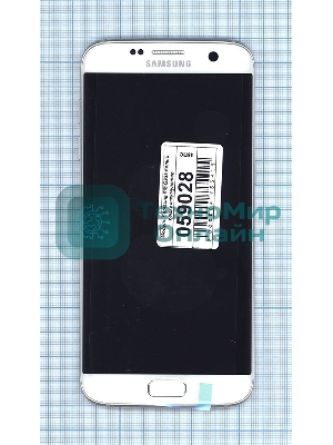Дисплей для Samsung Galaxy S7 Edge SM-G935FD белый с рамкой и аккумулятором
