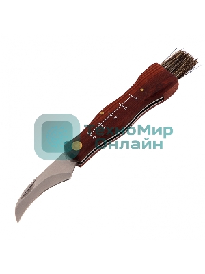 Нож грибника складной Palisad 145 мм, деревянная рукоятка