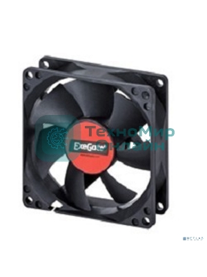 Вентилятор для корпуса ExeGate ExtraPower EP08025B3P черный, 80 мм, 2900 об/мин, 29.5 дБ, 3 pin