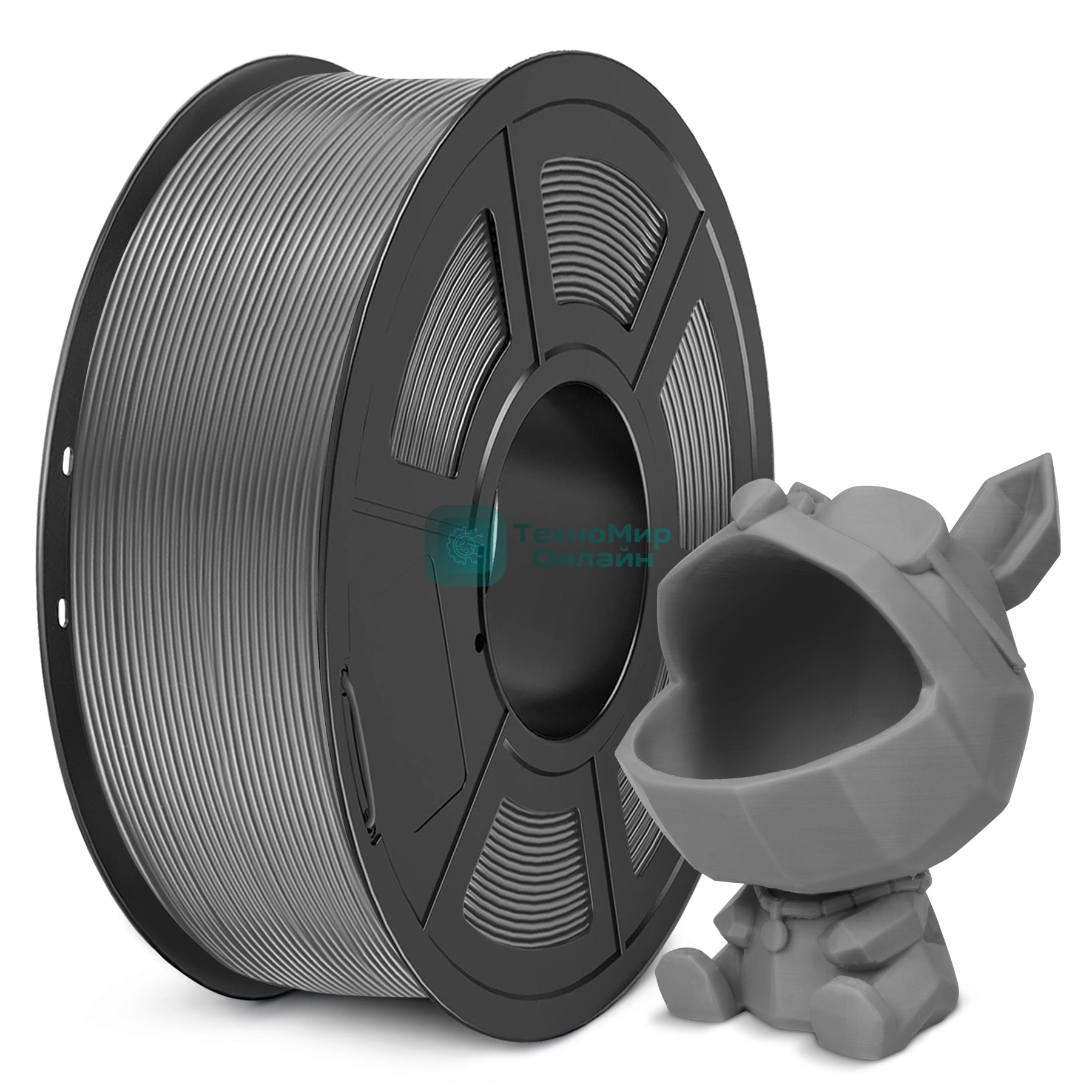 Филамент NVPrint PLA Meta Grey для 3D печати диаметр 1.75мм длина 330 метров масса 1 кг