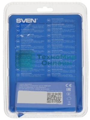 Мышь беспроводная SVEN RX-565SW темно-серый, 1600 dpi, радиоканал, USB, кнопки - 4