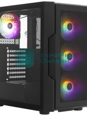 Компьютерный корпус 1STPLAYER TRILOBITE T7-P черный ATX 4x120мм LED fans T7-P-BK-4F1