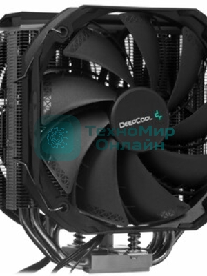 Кулер для процессора DEEPCOOL AS500 PLUS черный, 140 мм, алюминий/медь, 1200 об/мин, 29.2 дБ, 4 pin, 220 Вт, 164 мм