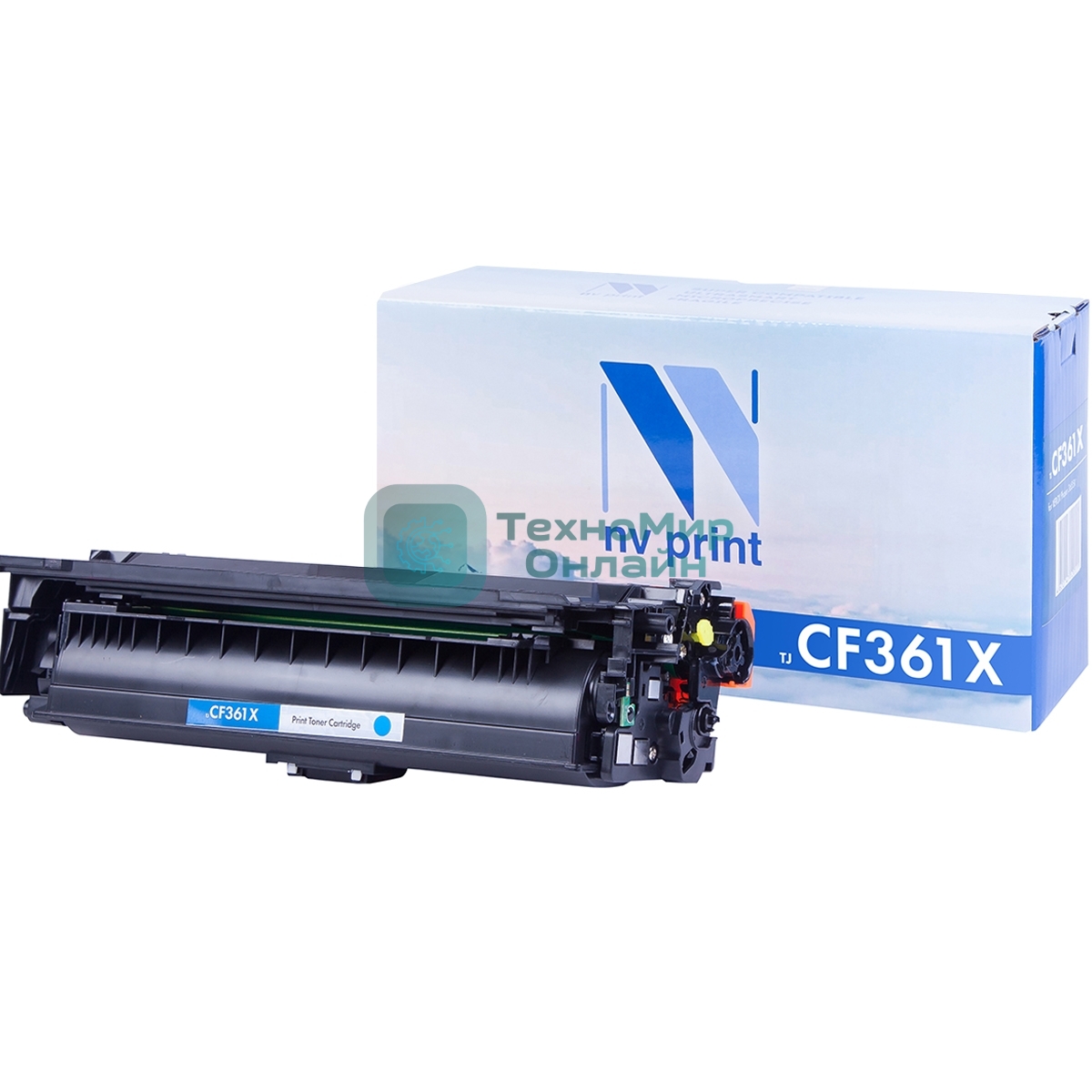 Картридж лазерный NVPrint совместимый НР CF361X Cyan для LJ Color M552/M553 (9500k)