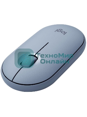 Мышь беспроводная Logitech Pebble M350 серый, 1000 dpi, радиоканал, Bluetooth, USB, кнопки - 3