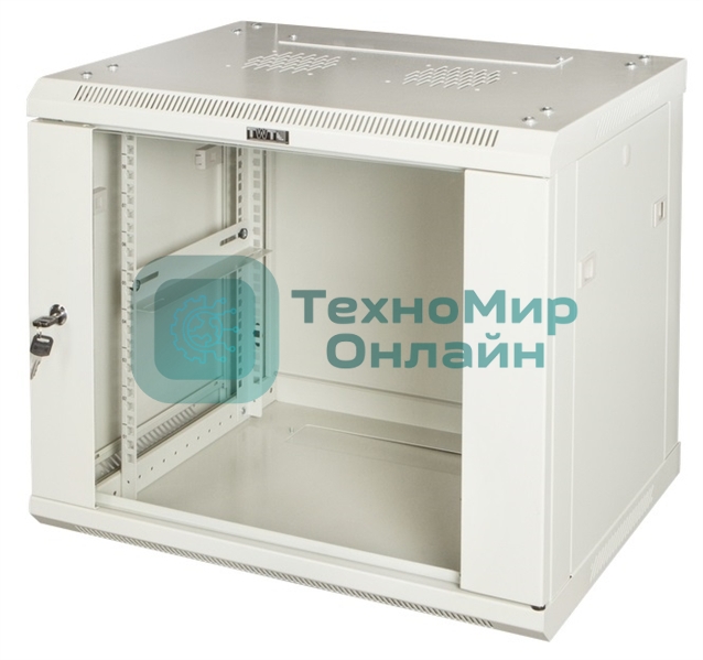 Шкаф настенный серии Pro, 6U 600x600, стеклянная дверь