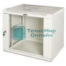 Шкаф настенный серии Pro, 6U 600x600, стеклянная дверь