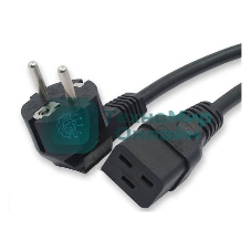 Кабель питания Hyperline PWC-IEC19-SHM-1.8-BK (Shucko+C19) (3x1.5), 1.8м