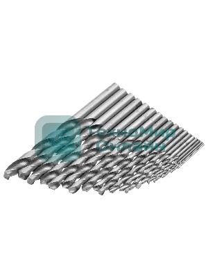 Набор сверл Matrix по металлу 1-10 мм hss 19 шт метал. коробка цил. хвостовик