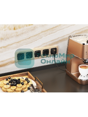 Комплект механизма 2-клавишного перекрестного выключателя 10A-250V OMEGA Черный матовый QUANT (OP8030, VM125) MO803030