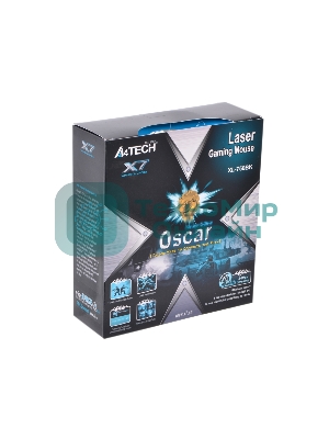 Мышь проводная A4Tech XL-750BK черный, 3600 dpi, USB, кнопки - 7