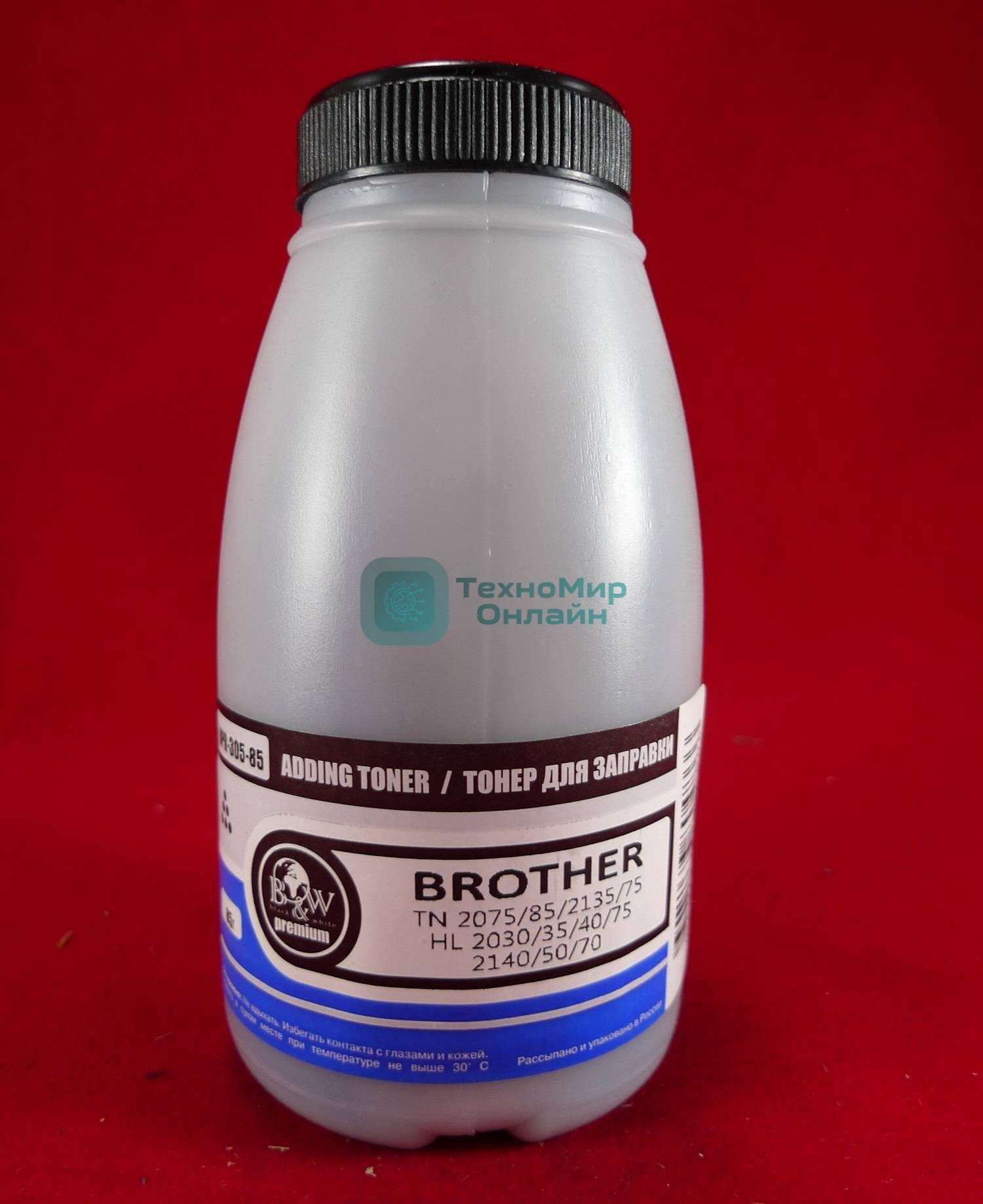 Тонер Brother TN 2075/85/2135/75 HL 2030/35/40/75/2140/50/70 (фл,85г) B&W Premium (Tomoegawa) фас. Россия