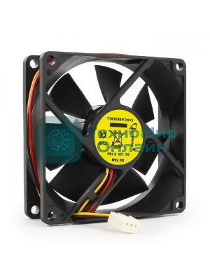 Вентилятор для корпуса Gembird FANCASE/BALL черный, 80 мм, 2600 об/мин, 27 дБ, 3 pin