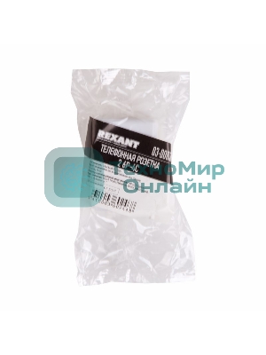 Рoзетка телефонная внешняя Rexant, 2 порта RJ-14(6P-4C), категория 3, (50 шт/уп)
