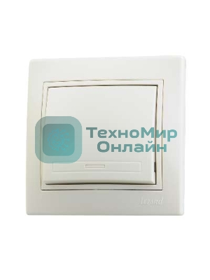 Выключатель LEZARD 701-0303-100серия скр.проводки Мира 1клавиша кремовый со вст.