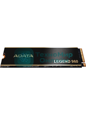 Накопитель SSD ADATA LEGEND 960, 1Tb, PCIe 4.0 x4, M.2 2280, NVMe, R/W 7400/6000, с радиатором