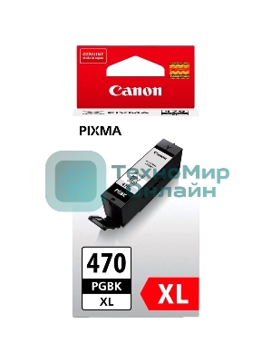 Картридж струйный Canon PGI-470PGbK XL (0321C001) черный (22 мл, 500 стр.) для Canon Pixma iP7240/MG5440/MG5740/MG6340/MG6840/MG7740/TS5040/TS6040/TS8040/TS9040