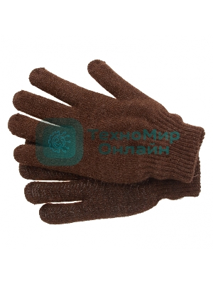 Перчатки трикотажные Сибртех двойные, верблюжья и овечья шерсть, ПВХ покрытие