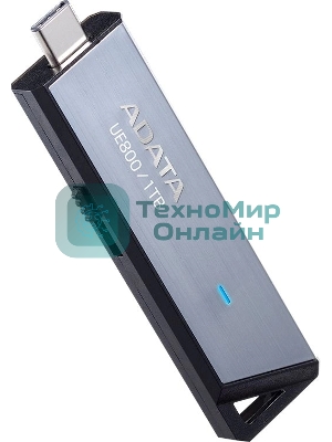 Флешка USB ADATA Elite UE800 (AELI-UE800-1T-CSG), 1Tb, Type-C USB 3.2, R/W 1000/1000, серебристый