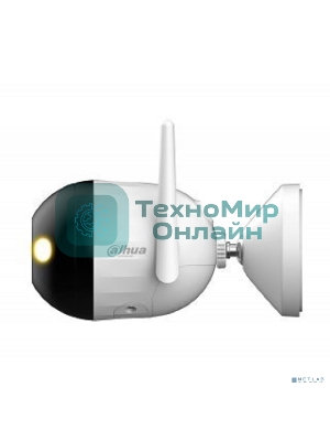 Уличная цилиндрическая IP-видеокамера Dahua DH-IPC-F2CP-PV-0280B Smart Dual Light 2Мп, 1/3” CMOS, объектив 2.8мм, видеоаналитика, ИК 30м, LED 30м, микрофон, динамик, Wi-Fi 2.4ГГц, IP67, металл пластик
