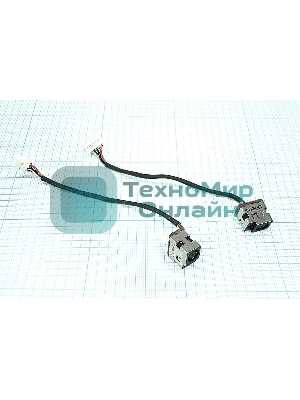 Разъем для ноутбука HP Pavilion DV6-3000 DV7-4000 (10-pin 9 проводов) с кабелем 11.5 см