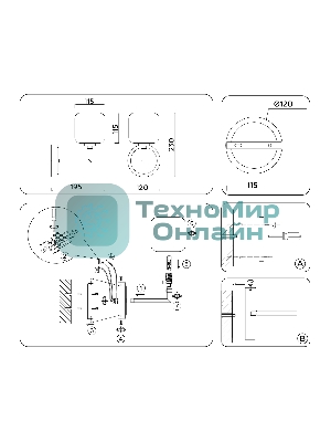Настенный светильник Ambrella light LH53021 BS/FR латунь/белый матовый G9 max 40W 195*120*230