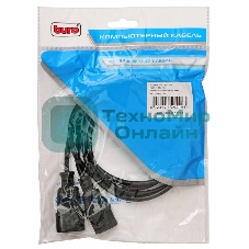 Кабель-удлинитель Buro AN23-1008 IEC C13 IEC C14 1.8м черный