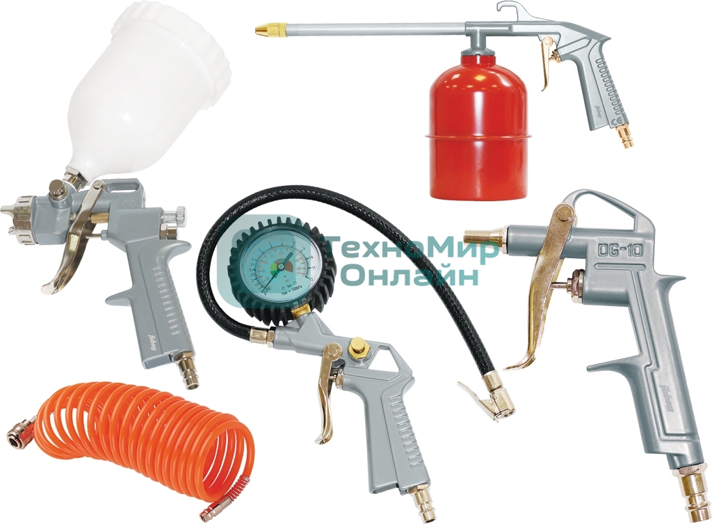 Пневматическое оборудование FUBAG Набор пневмоинструмента 5 предметов (к/р с верхним бачком) 120101