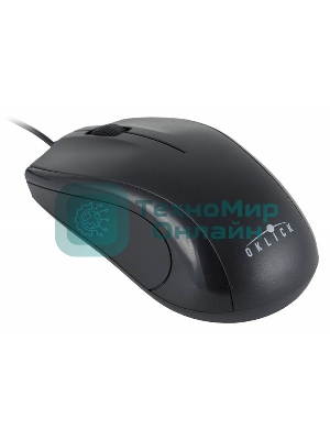 Мышь проводная Oklick 185M черный, 1200 dpi, USB, кнопки - 3