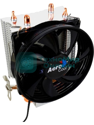 Кулер для процессора AeroCool/Formula Verkho 2 серебристый, 90 мм, алюминий/медь, 2000 об/мин, 25 дБ, 4 pin, 110 Вт, 125 мм