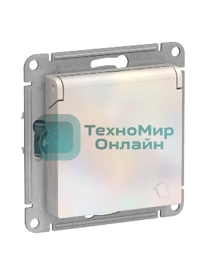 Розетка с/з со шторками с крышкой, 16А, IP20, механизм ATN000446 Schneider Electric Жемчуг