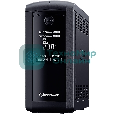 Источник бесперебойного питания UPS CyberPower VP1000ELCD Line-Interactive 1000VA/550W USB/RS-232/RJ11/45 (4 EURO)