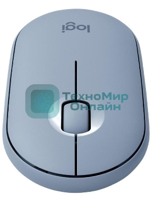 Мышь беспроводная Logitech Pebble M350 серый, 1000 dpi, радиоканал, Bluetooth, USB, кнопки - 3