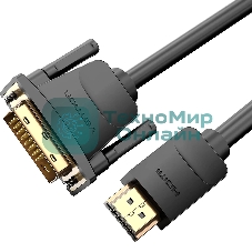 Кабель Vention HDMI 19M/DVI-D Dual link 25M - 2 м ABFBH