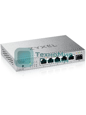 Коммутатор мультигигабитный Zyxel XMG-105, 5xRJ-45: 1/2.5G, 1xSFP+, настольный, бесшумный