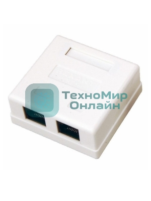 Розетка компьютерная внешняя Rexant 1-порт RJ-45 (8P8C), UTP неэкранированная, категория 6