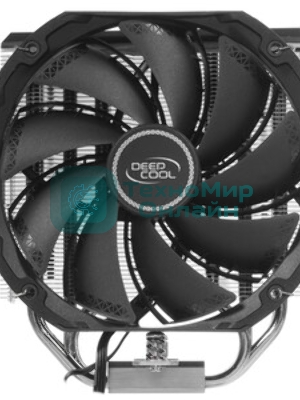 Кулер для процессора DEEPCOOL AS500 черный, 140 мм, алюминий/медь, 1200 об/мин, 26 дБ, 4 pin, 220 Вт, 164 мм