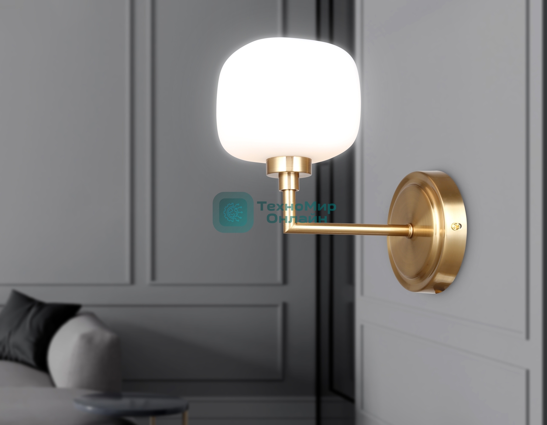 Настенный светильник Ambrella light LH53021 BS/FR латунь/белый матовый G9 max 40W 195*120*230