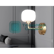 Настенный светильник Ambrella light LH53021 BS/FR латунь/белый матовый G9 max 40W 195*120*230