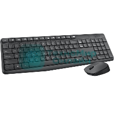 Комплект клавиатура+мышь Logitech MK235 беспроводной, USB, 1000 DPI, серый