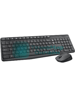 Комплект клавиатура+мышь Logitech MK235 беспроводной, USB, 1000 DPI, серый