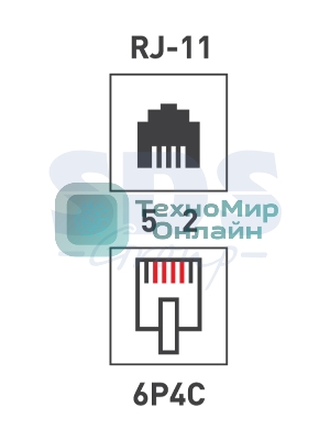 Рoзетка телефонная внешняя Rexant, 2 порта RJ-14(6P-4C), категория 3, (50 шт/уп)